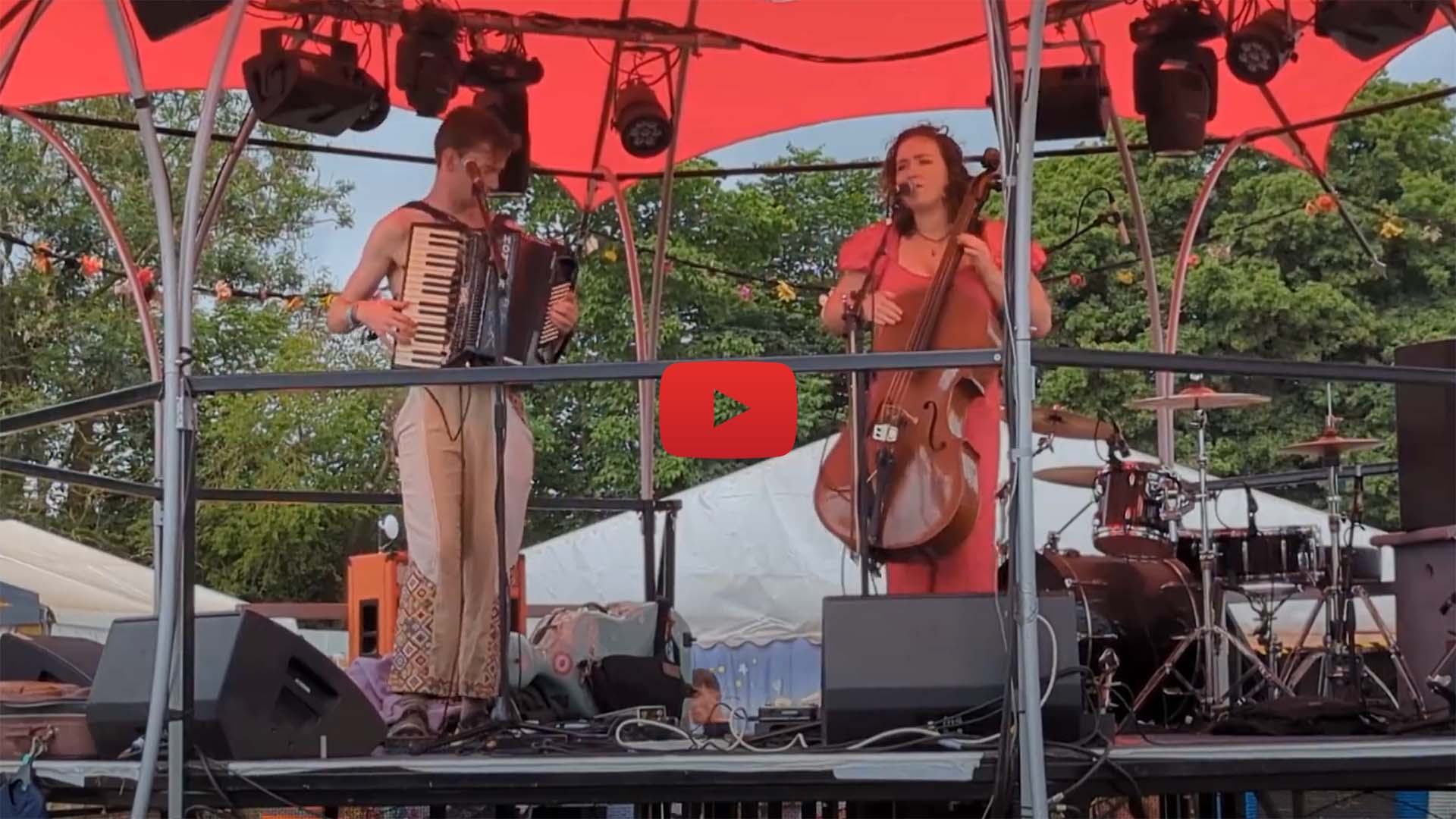 Good Habits playing at Glastonbury on the Band Stand